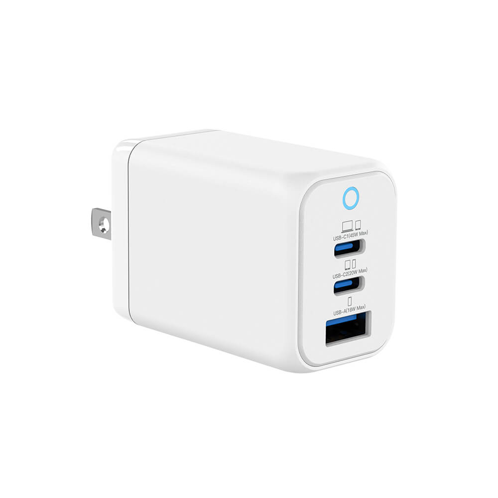 3-Port 45W GaN Wall Charger